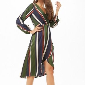 Striped High-Low Dress